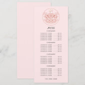 Bäckerei Rosa-Logo Menükarte (Vorne/Hinten)