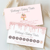 Bäckerei Rosa Pink Glitzer Tropfen Konditorei Koch Treuekarte