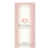 Bäckerei Rose Gold Glitzer Konditorei Koch Menü (Hinten)