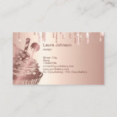 Bäckerei Rose Gold Tropfens Visitenkarte (Rückseite)