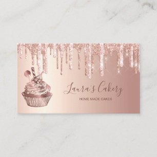 Bäckerei Rose Gold Tropfens Visitenkarte