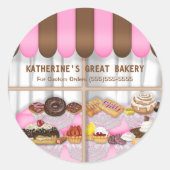 Bäckerei Runder Aufkleber (Vorderseite)