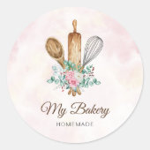 Bäckerei Runder Aufkleber (Vorderseite)
