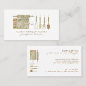 Bäckerei Rustikale Blumenbeete niedlicher Koch Visitenkarte (Vorne/Hinten)