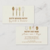 Bäckerei Rustikale Kuchendekoration Elfenbein Visitenkarte (Vorne/Hinten)