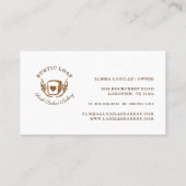 Bäckerei Rustikaler Holzkornhahn Visitenkarte (Rückseite)