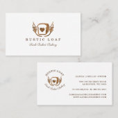 Bäckerei Rustikaler Holzkornhahn Visitenkarte (Vorne/Hinten)