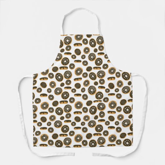 Bäckerei Schokolade Mattiert Donut Muster Schürze (Vorderseite)