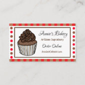 Bäckerei | Schokolade Sprinkler Cupcake Visitenkarte (Vorderseite)