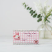 Bäckerei-Schürze checkered Visitenkarte (Stehend Vorderseite)