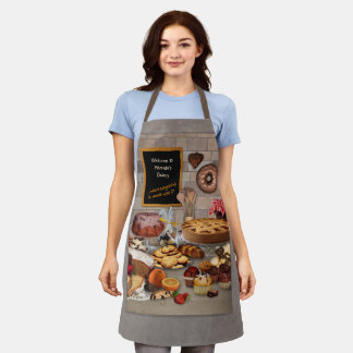 Bäckerei Schürze mit Ihrem Namen auf der Tafel