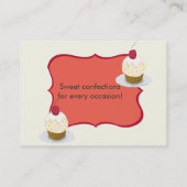 Bäckerei-selbst gemachte kleine Kuchen u. Visitenkarte (Rückseite)
