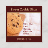 Bäckerei Shop Baker Cookie Quadratische Visitenkarte (Vorderseite)