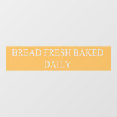Bäckerei Shop Brot Baked Fresh Daily Transparent Fensteraufkleber (Blatt)