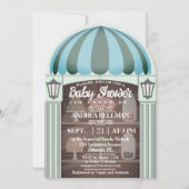 Bäckerei Shop Fenster Baby Boy Dusche Einladung (Vorderseite)