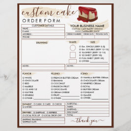 Bäckerei Strawberry Käse Bestellformular Flyer