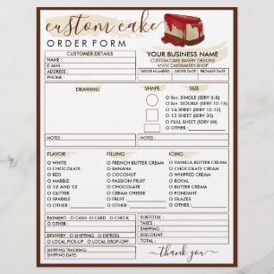 Bäckerei Strawberry Käse Bestellformular Flyer