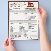 Bäckerei Strawberry Käse Bestellformular Flyer (Hand)