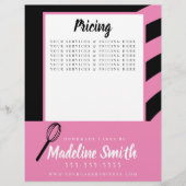 Bäckerei Streifen Whisky hausgemachte Kuchen Pink  Flyer (Vorne)