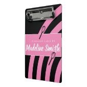 Bäckerei Streifen Whisky hausgemachte Kuchen Pink  Mini Klemmbrett (Gewinkelt2)