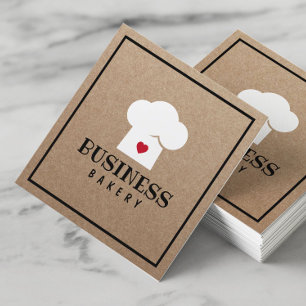 Bäckerei Süße Gebäck Küchenchef Minimalistisch Rus Quadratische Visitenkarte