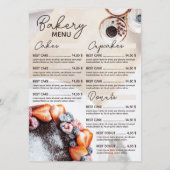 Bäckerei / Süßwarengeschäft / Bäckerei (Vorlage) Menükarte (Rückseite)