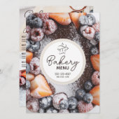 Bäckerei / Süßwarengeschäft / Bäckerei (Vorlage) Menükarte (Vorne/Hinten)