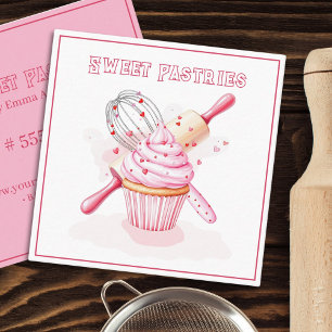 Bäckerei Sweet Pastries Business Card Quadratische Visitenkarte