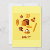 Bäckerei Themenbrot Gebäck und Süßigkeiten Einladung (Vorderseite)
