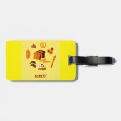 Bäckerei Themenbrot Gebäck und Süßigkeiten Gepäckanhänger (Rückseite horizontal)