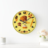 Bäckerei Themenbrot Gebäck und Süßigkeiten Große Wanduhr (Zuhause)