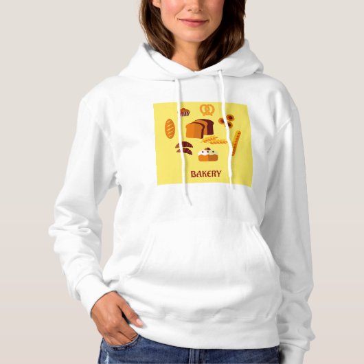 Bäckerei Themenbrot Gebäck und Süßigkeiten Hoodie (Vorderseite)
