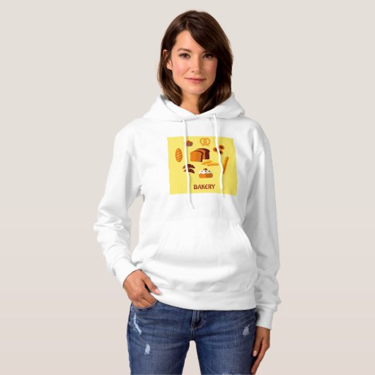 Bäckerei Themenbrot Gebäck und Süßigkeiten Hoodie (Vorne ganz)