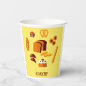 Bäckerei Themenbrot Gebäck und Süßigkeiten Pappbecher (Vorderseite)