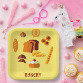 Bäckerei Themenbrot Gebäck und Süßigkeiten Pappteller (Party)
