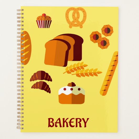 Bäckerei Themenbrot Gebäck und Süßigkeiten Planer (Vorderseite)