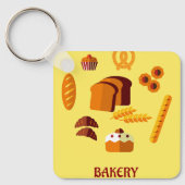 Bäckerei Themenbrot Gebäck und Süßigkeiten Schlüsselanhänger (Vorderseite)