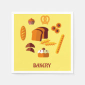 Bäckerei Themenbrot Gebäck und Süßigkeiten Serviette (Vorderseite)