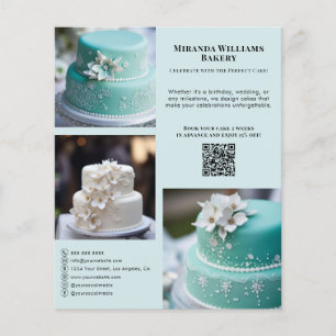 Bäckerei Torte Foto Soziale Medien QR Flyer