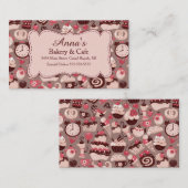 Bäckerei u. Café-Rosa u. Schokolade Visitenkarte (Vorne/Hinten)