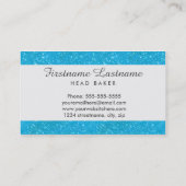 Bäckerei u. Catering-blaue Visitenkarte (Rückseite)