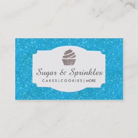 Bäckerei u. Catering-blaue Visitenkarte (Vorderseite)