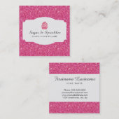Bäckerei-u. Catering-Glitzer-Geschäfts-Karten Quadratische Visitenkarte (Vorne/Hinten)