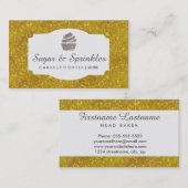 Bäckerei-u. Catering-GoldGlitzer-Geschäfts-Karten Visitenkarte (Vorne/Hinten)
