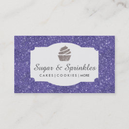 Bäckerei u. Catering-lila Glitzer-Geschäfts-Karten Visitenkarte