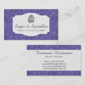 Bäckerei u. Catering-lila Glitzer-Geschäfts-Karten Visitenkarte (Vorne/Hinten)