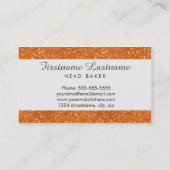 Bäckerei u. Catering-orange Visitenkarte (Rückseite)