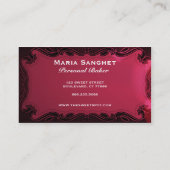 Bäckerei u. Catering-rosa Herzen Businesscard Visitenkarte (Rückseite)