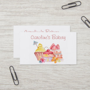 Bäckerei und Backwaren Boutique, Cupcakes & Gebäck Visitenkarte