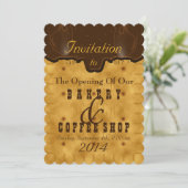 Bäckerei und Café - Einladung (Stehend Vorderseite)